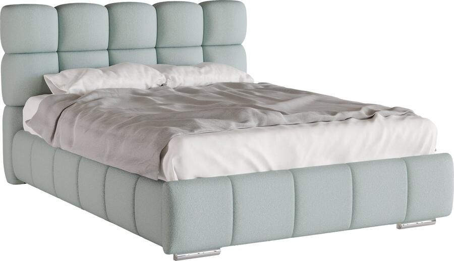 Tweepersoonsbed Bliss 140 x 200 cm met opbergruimte lattenbodem en Pocketveringmatras kokos H3 H4 (20 cm hoog)