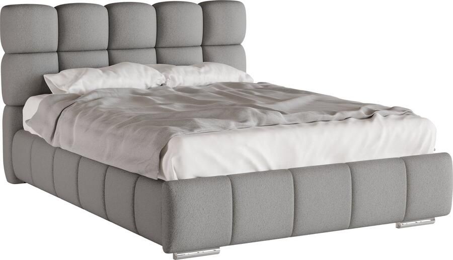 Tweepersoonsbed Bliss 140 x 200 cm met opbergruimte lattenbodem en Pocketveringmatras kokos H3 H4 (20 cm hoog)