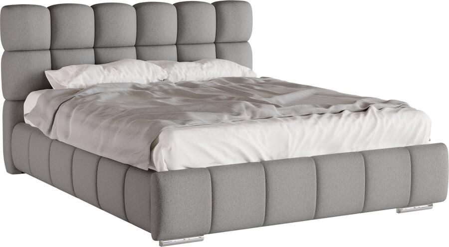Tweepersoonsbed Bliss 160 x 200 cm met opbergruimte lattenbodem en Pocketveringmatras kokos H3 H4 (20 cm hoog)