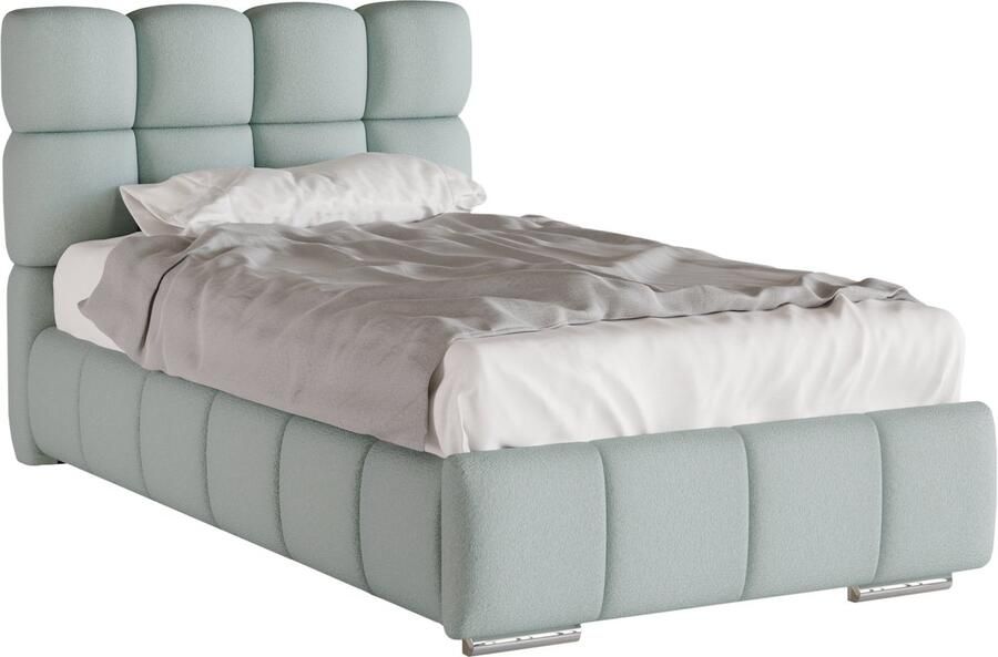 Tweepersoonsbed Bliss Eenpersoonsbed 100 x 200 cm met opbergruimte lattenbodem en 7zonen Multipocketmatratze CIRA (24cm)