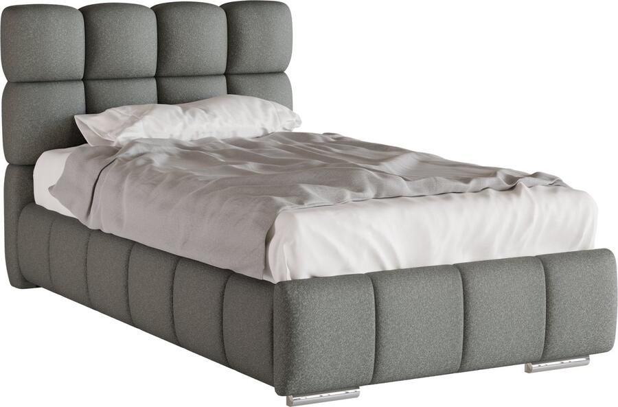 Tweepersoonsbed Bliss Eenpersoonsbed 100 x 200 cm met opbergruimte lattenbodem en 7zonen Multipocketmatratze CIRA (24cm)