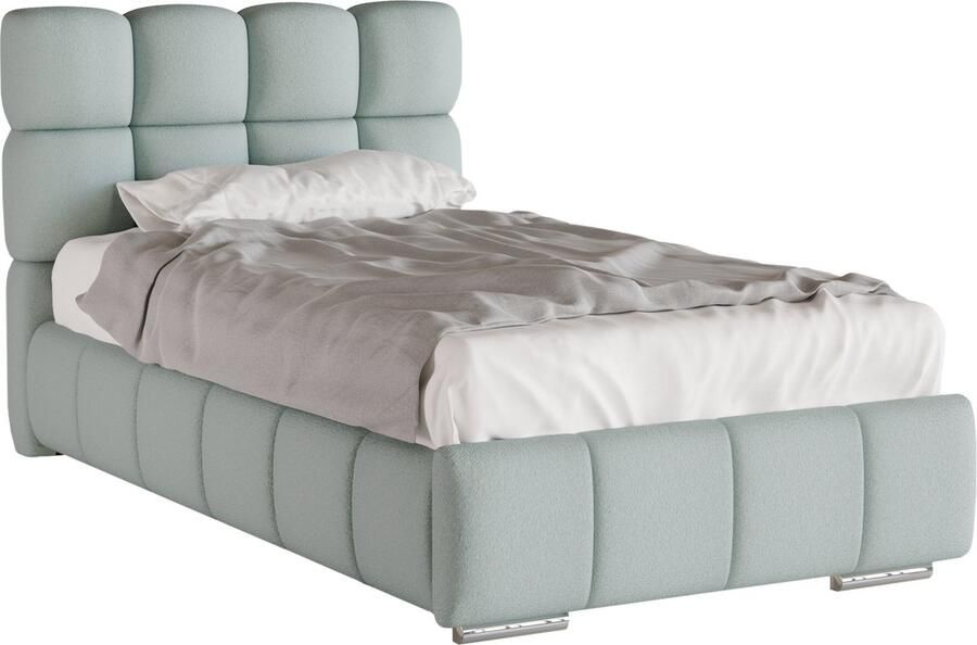 Tweepersoonsbed Bliss Eenpersoonsbed 100 x 200 cm met opbergruimte lattenbodem en Pocketveringmatras kokos H3 H4 (20 cm hoog)