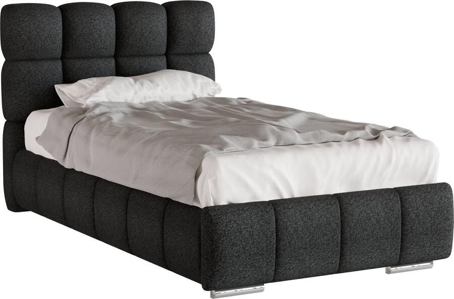 Tweepersoonsbed Bliss Eenpersoonsbed 100 x 200 cm met opbergruimte lattenbodem en Pocketveringmatras kokos H3 H4 (20 cm hoog)