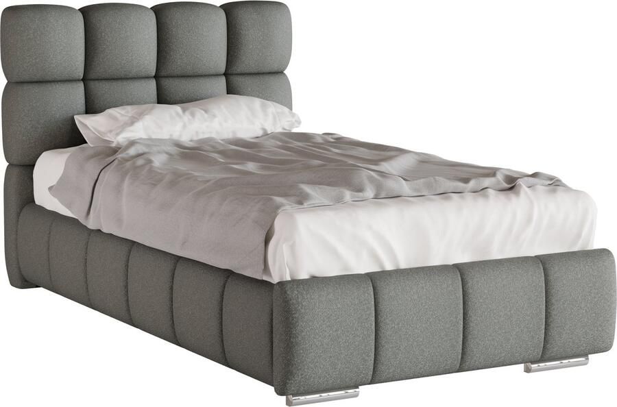 Tweepersoonsbed Bliss Eenpersoonsbed 100 x 200 cm met opbergruimte lattenbodem en Pocketveringmatras kokos H3 H4 (20 cm hoog)