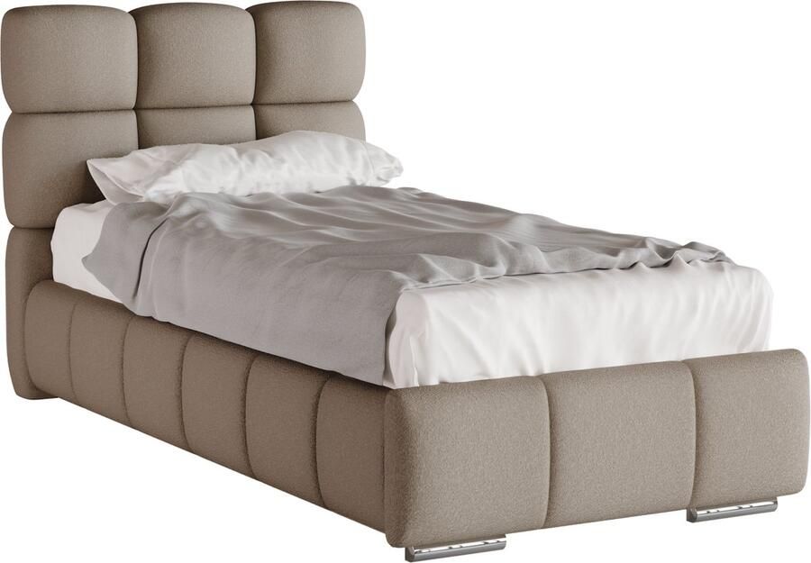 Tweepersoonsbed Bliss Eenpersoonsbed 90 x 200 cm met opbergruimte lattenbodem en 7zonen Multipocketmatratze CIRA (24cm)