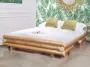 Tweepersoonsbed 160 x 200 cm van bamboe naturel DAHLIA L 243 cm x H 66 cm x D 186 cm - Thumbnail 1