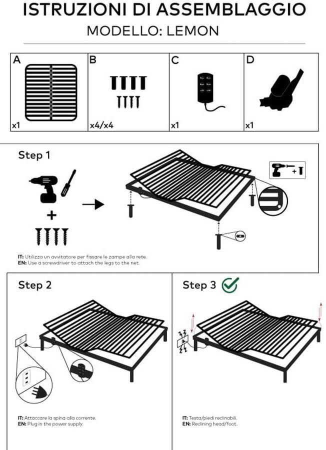 Tweepersoonsbed met Houten Lattenbodem en Handmatige Verhoging voor Matras 140x200