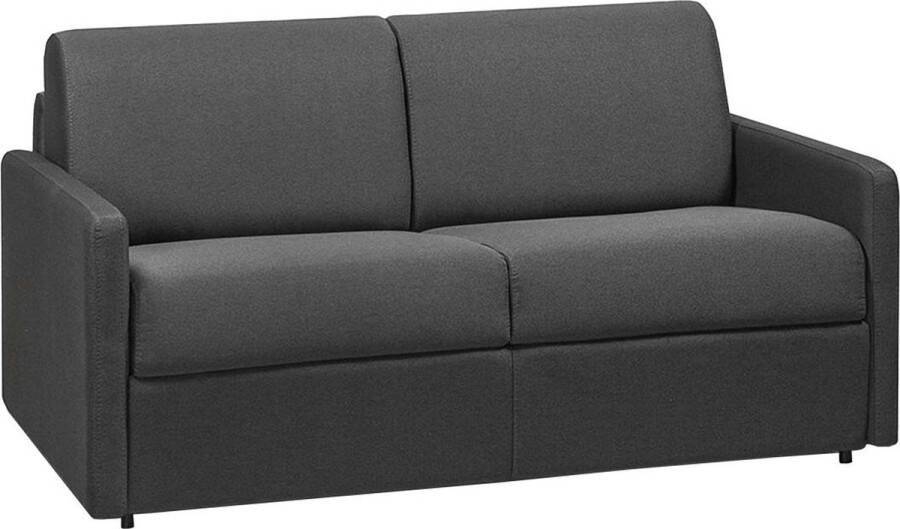 Tweezits express bedbank van stof CALIFE Grijs Slaap afmeting 120 cm matras 18 cm L 150 cm x H 85 cm x D 94 cm