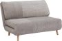 Tweezits slaapbank van fluweel ribstof PALULA Lichtgrijs L 124 cm x H 83 cm x D 90 cm - Thumbnail 2