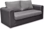 Tweezits slaapbank van stof DANUBE grijs en antraciet L 161 cm x H 77 cm x D 72 cm - Thumbnail 1