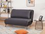 Tweezits slaapbank van stof LOOF antraciet L 124 cm x H 80 cm x D 91 cm - Thumbnail 2