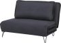 Tweezits slaapbank van stof LOOF antraciet L 124 cm x H 80 cm x D 91 cm - Thumbnail 1