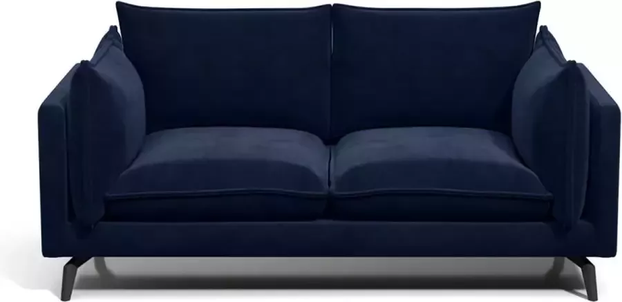 Pascal Morabito Tweezitsbank KESTREL van velours Nachtblauw van L 179 cm x H 85 cm x D 87 cm - Foto 2