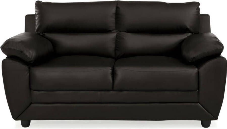 Vente-unique Tweezitsbank MANOA van kunstleer bruin L 163 cm x H 88 cm x D 82 cm - Foto 4