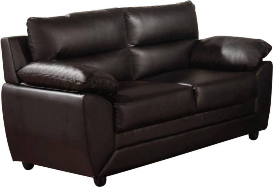 Vente-unique Tweezitsbank MANOA van kunstleer bruin L 163 cm x H 88 cm x D 82 cm - Foto 3