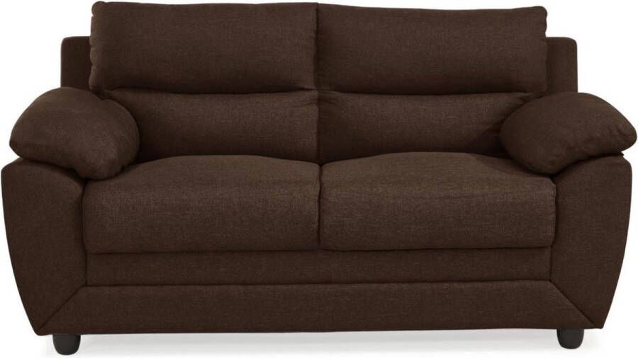 Vente-unique Tweezitsbank MANOA van stof Bruin L 163 cm x H 88 cm x D 82 cm - Foto 3