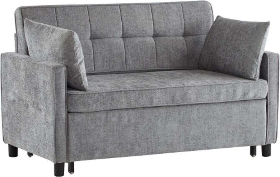 Tweezitsbank tweepersoons slaapbank verstelbare rugleuning chenillestof schuim met hoge dichtheid woonkamerbank bank met bedfunctie