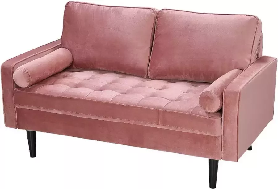 Vente-unique Tweezitsbank van fluweel FLEUET Oudroze L 145 cm x H 85 cm x D 82 cm - Foto 2