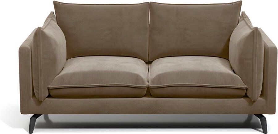 Pascal Morabito Tweezitsbank van fluweel KESTREL Beige van L 179 cm x H 85 cm x D 87 cm - Foto 2
