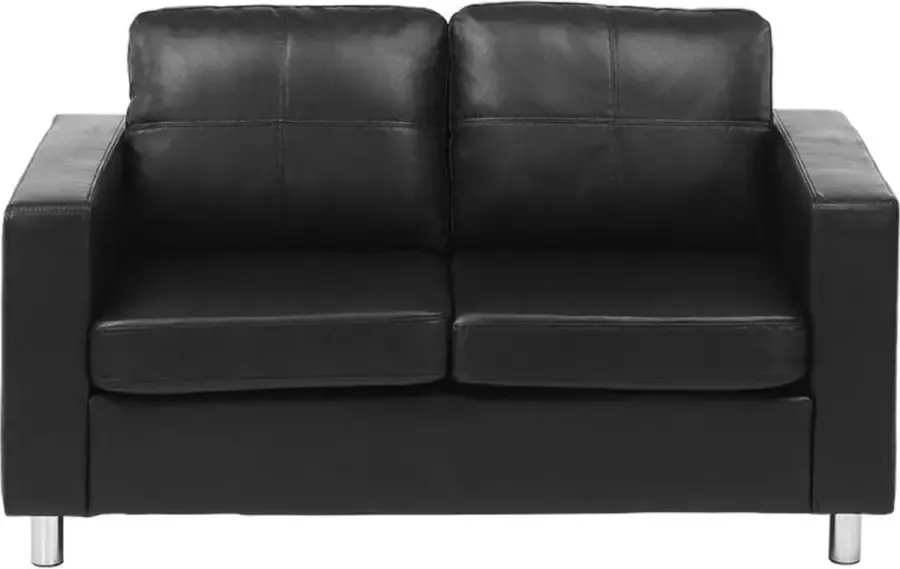 Vente-unique Tweezitsbank van kunstleer ACKLEY Zwart L 140 cm x H 77 cm x D 75 cm - Foto 3