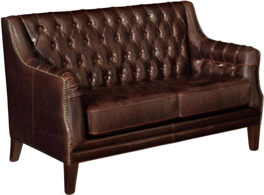 Vente-unique LINEA SOFA Tweezitsbank van leer COLBERT Bruin L 138 cm x H 84 cm x D 84 cm - Foto 2