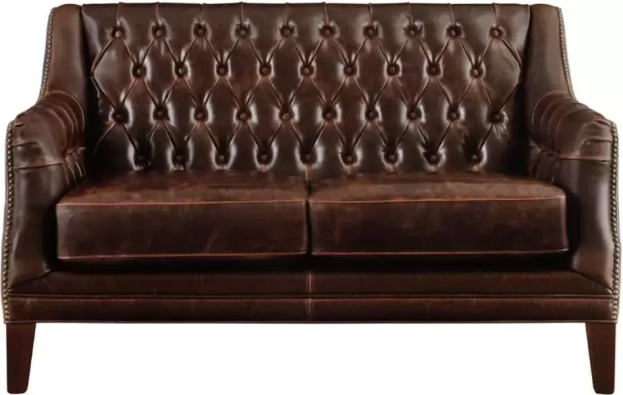 Vente-unique LINEA SOFA Tweezitsbank van leer COLBERT Bruin L 138 cm x H 84 cm x D 84 cm - Foto 3