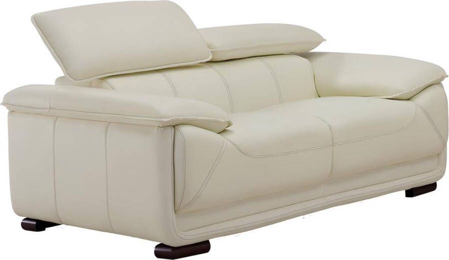 Vente-unique Tweezitsbank van leer MACELO Ivoor wit L 170 cm x H 75 cm x D 97 cm - Foto 3