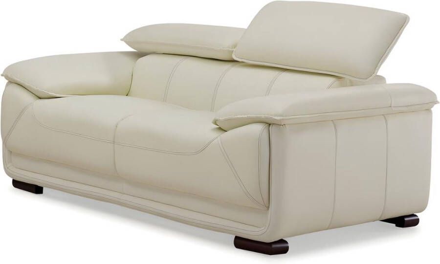 Vente-unique Tweezitsbank van leer MACELO Ivoor wit L 170 cm x H 75 cm x D 97 cm - Foto 2