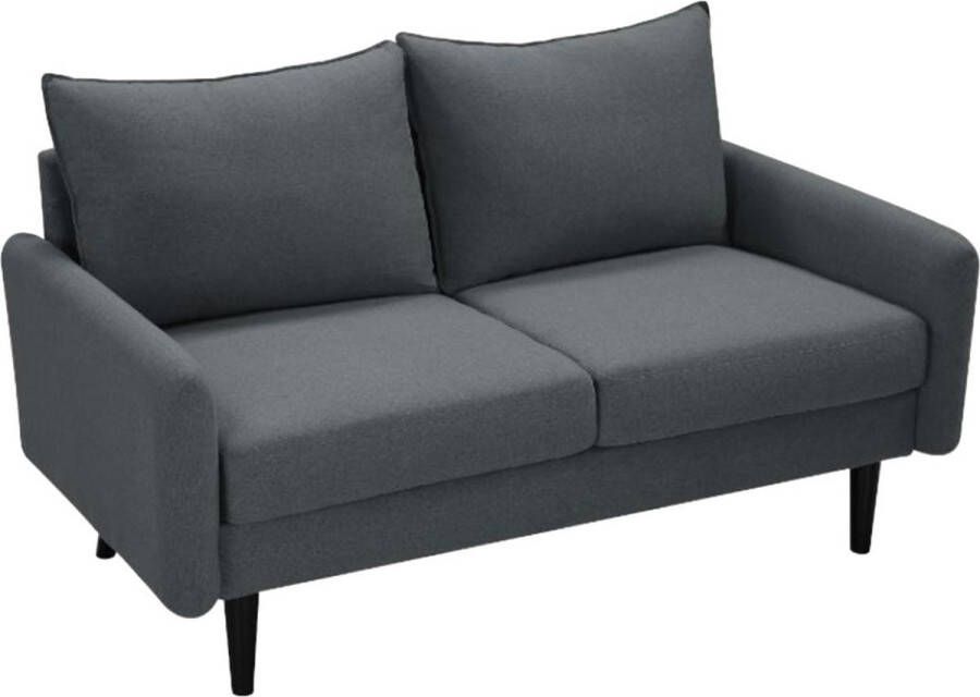 Vente-unique Tweezitsbank van stof HALIA Grijs L 146 cm x H 83 cm x D 81 cm - Foto 2