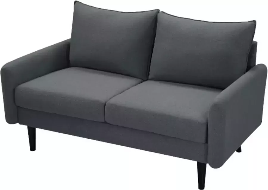 Vente-unique Tweezitsbank van stof HALIA Grijs L 146 cm x H 83 cm x D 81 cm - Foto 3