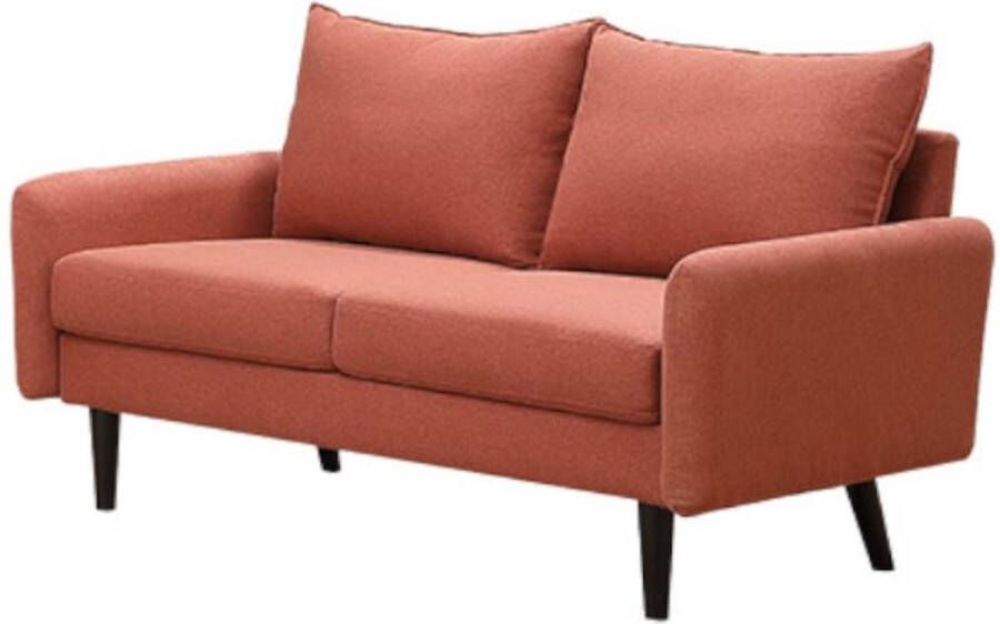 Vente-unique Tweezitsbank van stof HALIA Terracotta L 146 cm x H 83 cm x D 81 cm - Foto 2