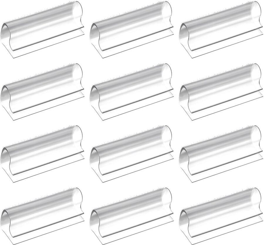 Tyqour 12-pack plastic tafelkleedklemmen acryl tafelkleedklemmen voor dikke tafels transparante tafelkleedklemmen plastic tafelkleedklemmen voor kerst bruiloft picknick