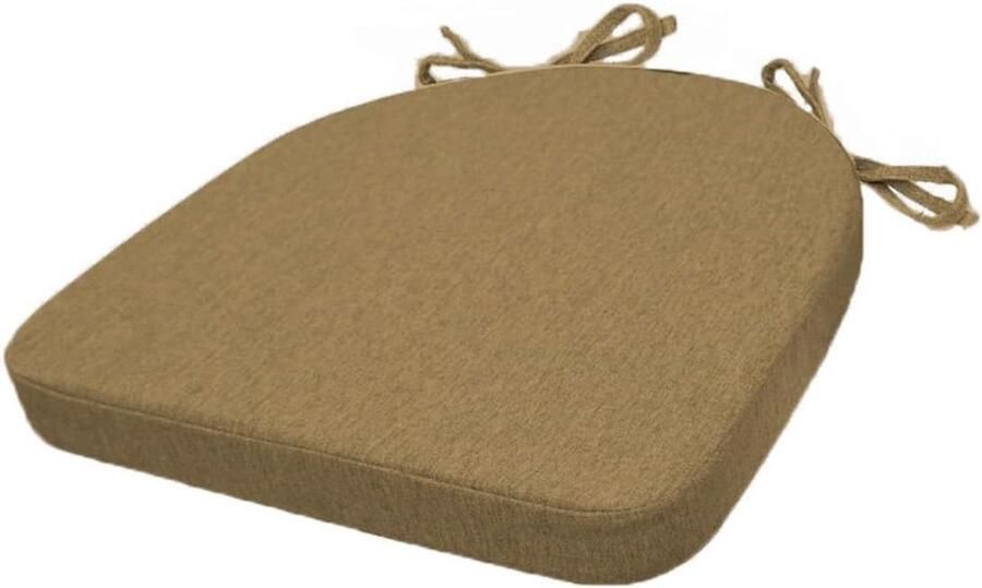 U-vormig Zitkussen voor Eetkamerstoelen Dikke Antislip Stoelkussens voor Binnen en Buiten (45 x 45 x 5 cm Bruin)
