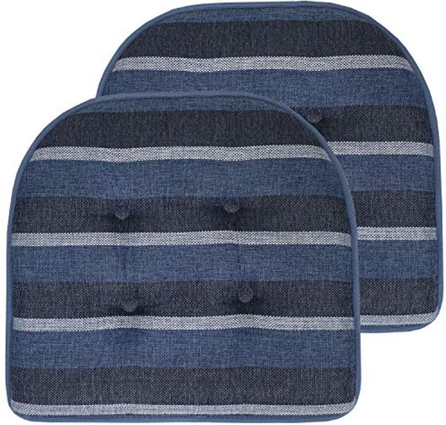 U-vormige Stoel Kussen met Memory Foam Antislip en Tufted 17 x 16 2 Stuks