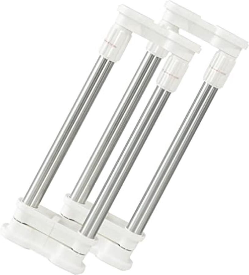 Uitbreidbare Kast Plank Trekstang 2-Pack Verstelbare Opbergrek voor Keuken Badkamer en Kledingkast