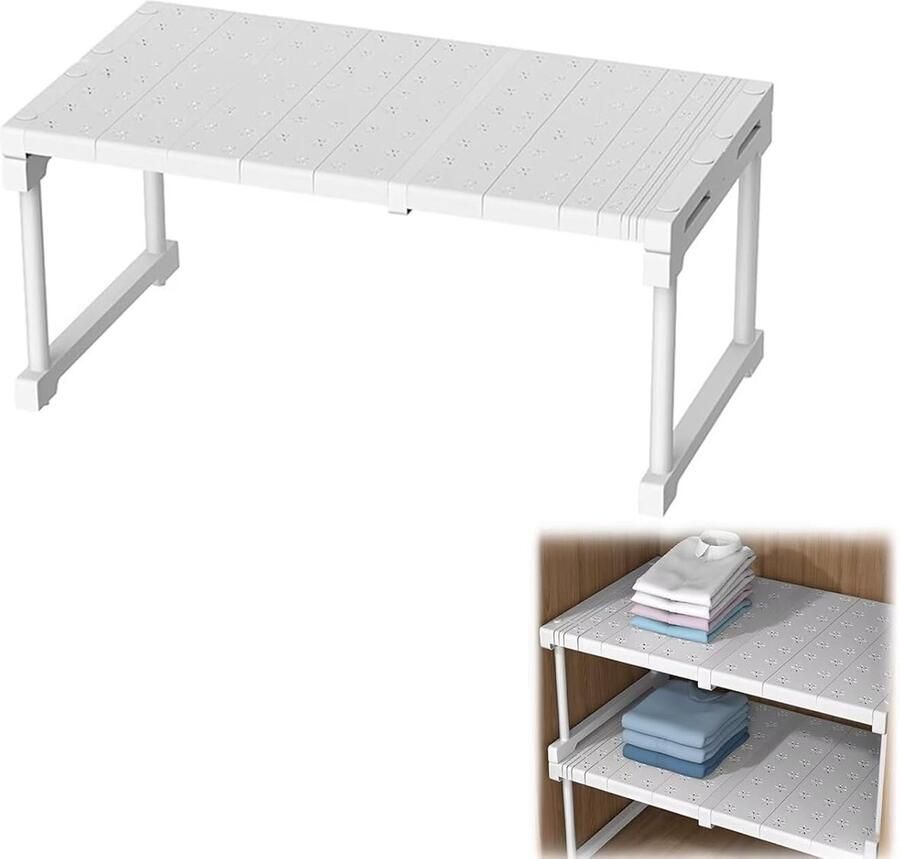 Uitbreidbare kledingkast legplanken kastrek veelzijdig en praktisch 1 stuk