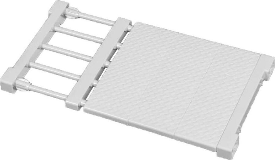 Uitbreidbare kledingkastorganiser spanstang verstelbare kastplankverdelers opbergrek hanger separators 945-inch breedte voor slaapkamer badkamer keuken boekenplank kantoor wit