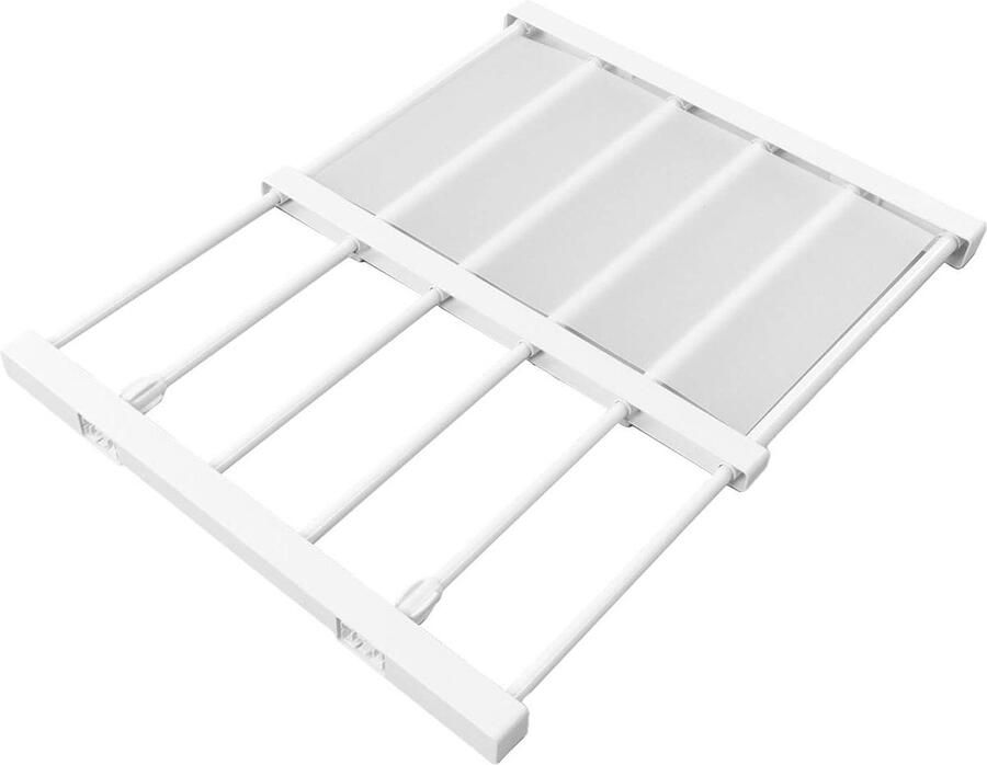 Uitbreidbare Kledingkast Organizer Rek Verstelbare Planken voor Organisatie en Opslag Geen Boor Locker Opbergrek Badkamer en Kledingkast Organisator 16.5 inch Breed (30-40 cm 118-157 inch) Kledingkast - Foto 10