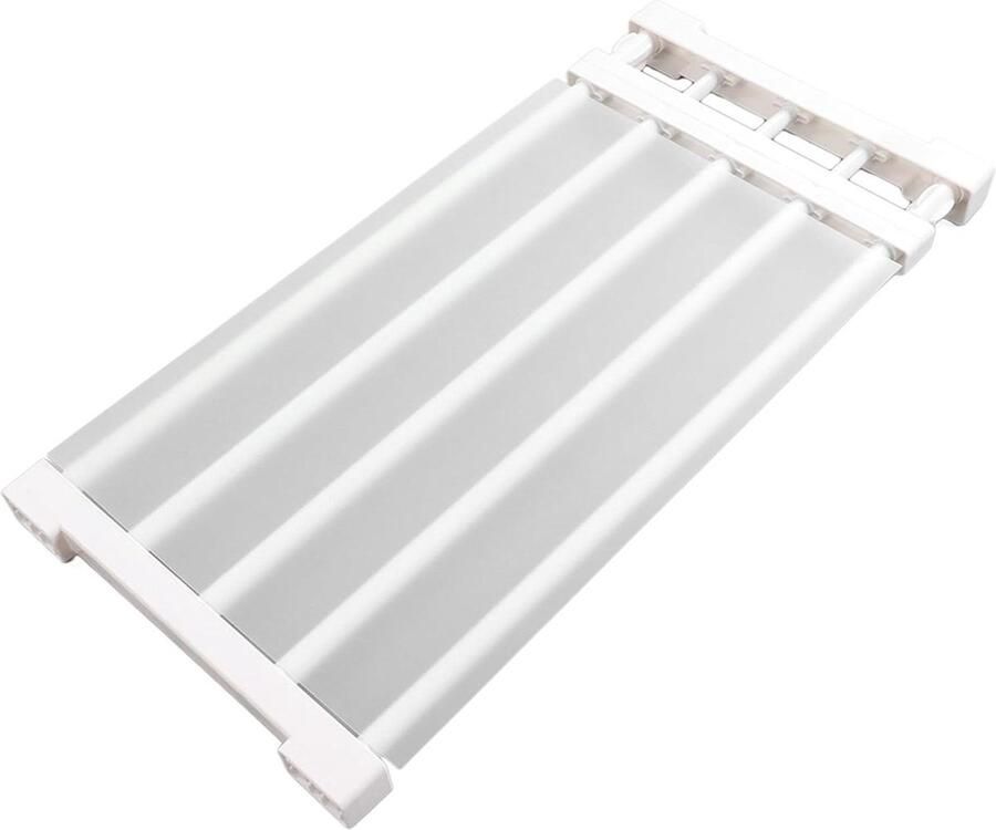 Uitbreidbare verstelbare nagelvrije kastspanningsplank opbergrek voor kledingkast 50-80 cm