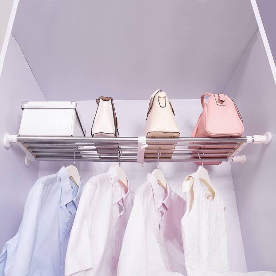 Uitschuifbaar kledingkastsysteem uittrekbare kastverdeler plankverdeler kastverdeler plankverdeler kledingkast verstelbare hangplank voor badkamer keuken schoenenrek