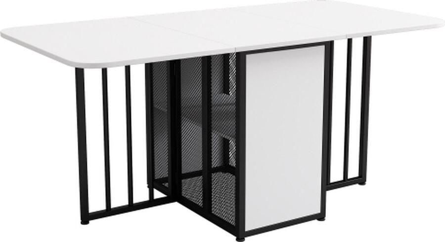 Zonder merk Gotagee Uitschuifbare eettafel Opvouwbare salontafel Multifunctioneel bureau Verplaatsbare lades Multifunctioneel en praktisch meubel voor de woonkamer