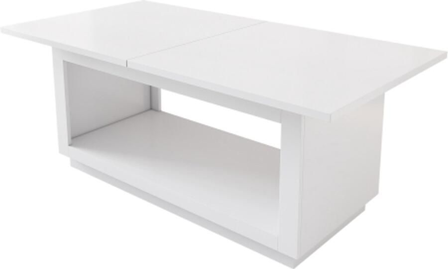 Uitschuifbare eettafel vierkante eettafel salontafel lengte 140 180 x breedte 70 x hoogte 76 5 cm moderne eenvoudige eettafel wit