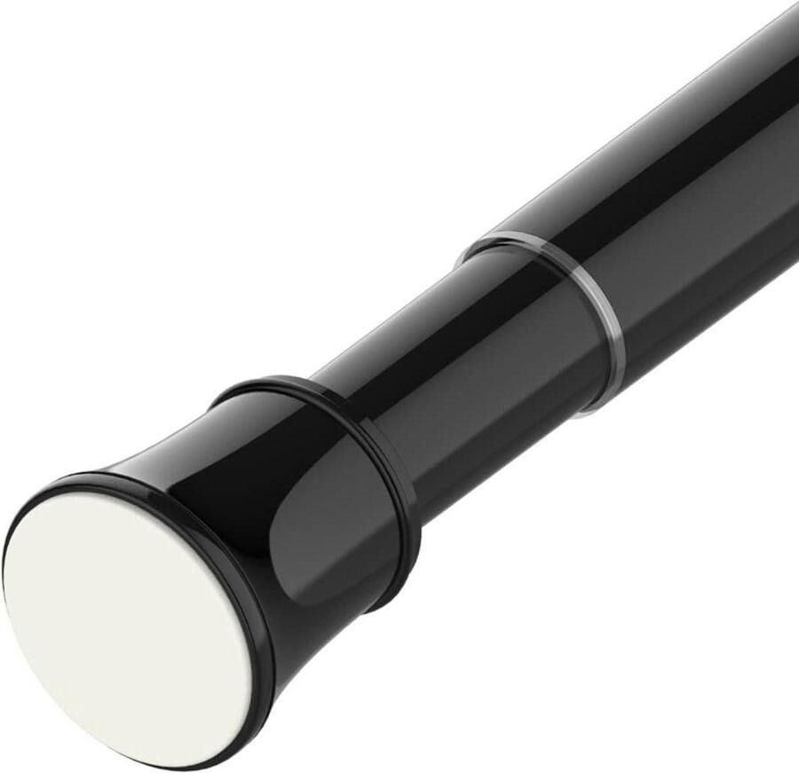 Uitschuifbare gordijnroede verstelbaar voor kledingkast deuropening 70-120 cm zwart gordijnrails uitschuifbaar