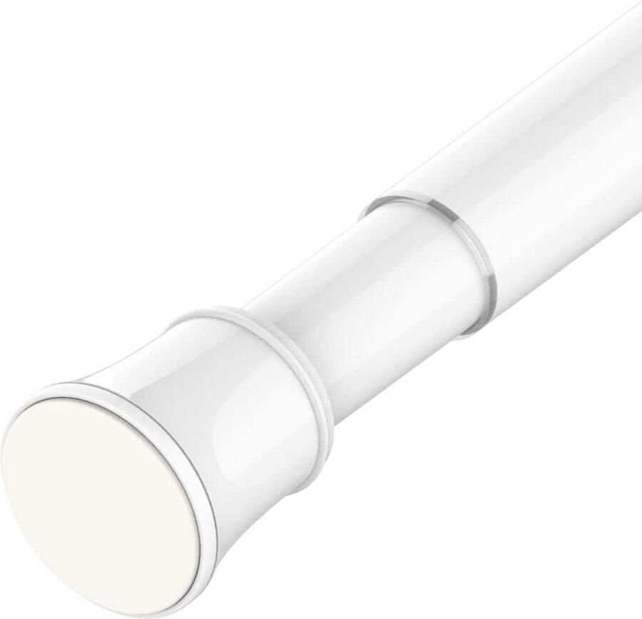 Uitschuifbare gordijnroede Telescopische roede voor kledingkast en douche Verstelbaar 70-120 cm wit Gordijn trekstang
