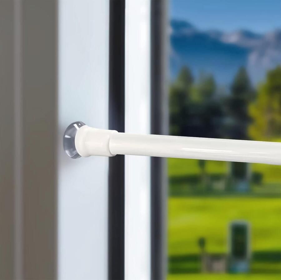 Uitschuifbare gordijnroedes zonder boren 80-120 cm ideaal voor ramen en kasten