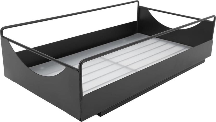 Uitschuifbare kastorganizer 406 x 229 x 91 cm uitschuifbare planken voorraadkast keuken woonkamer uitschuifbare mand organizer kast thuis zwart