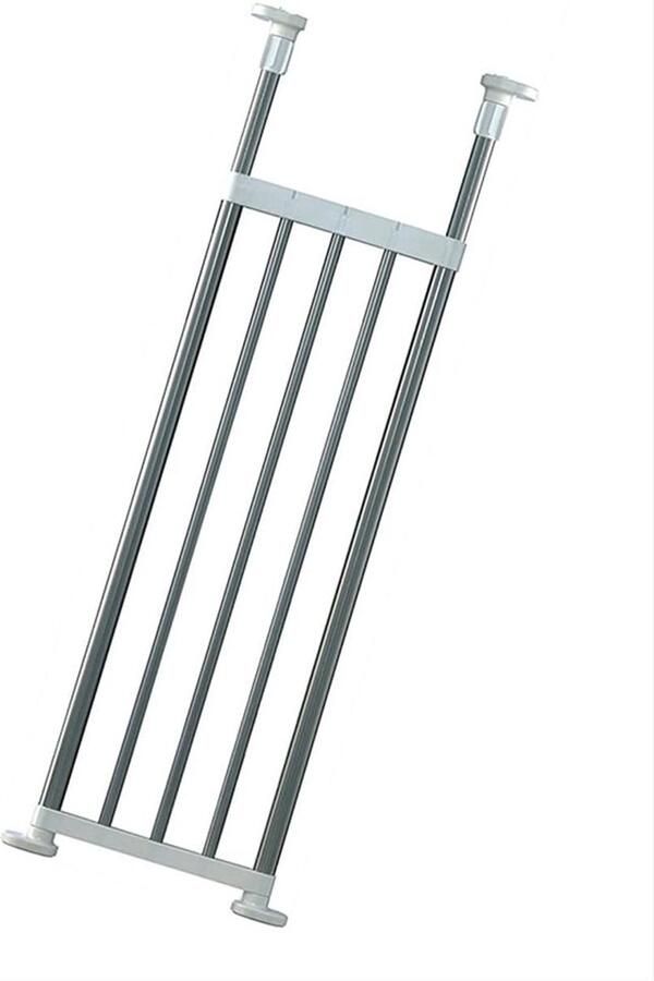 Uitschuifbare kastplank voor verstelbare kledingkast organizer 1 stuk ivoor metaal