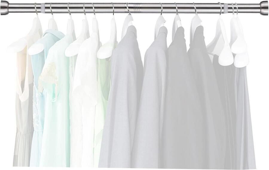 Uitschuifbare Kledingstang 35-60 cm Roestvrijstalen Kledingrail voor Kasten en Meer