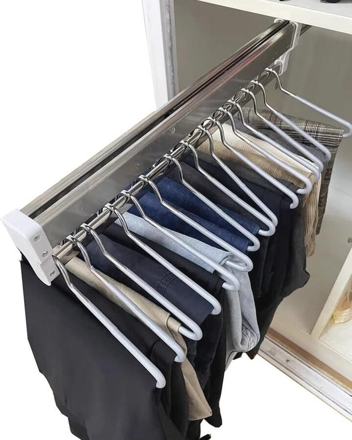 Uitschuifbare Kledingstang met Verstelbare Lengte 30-80cm Praktische Kledingrek voor Organisatie