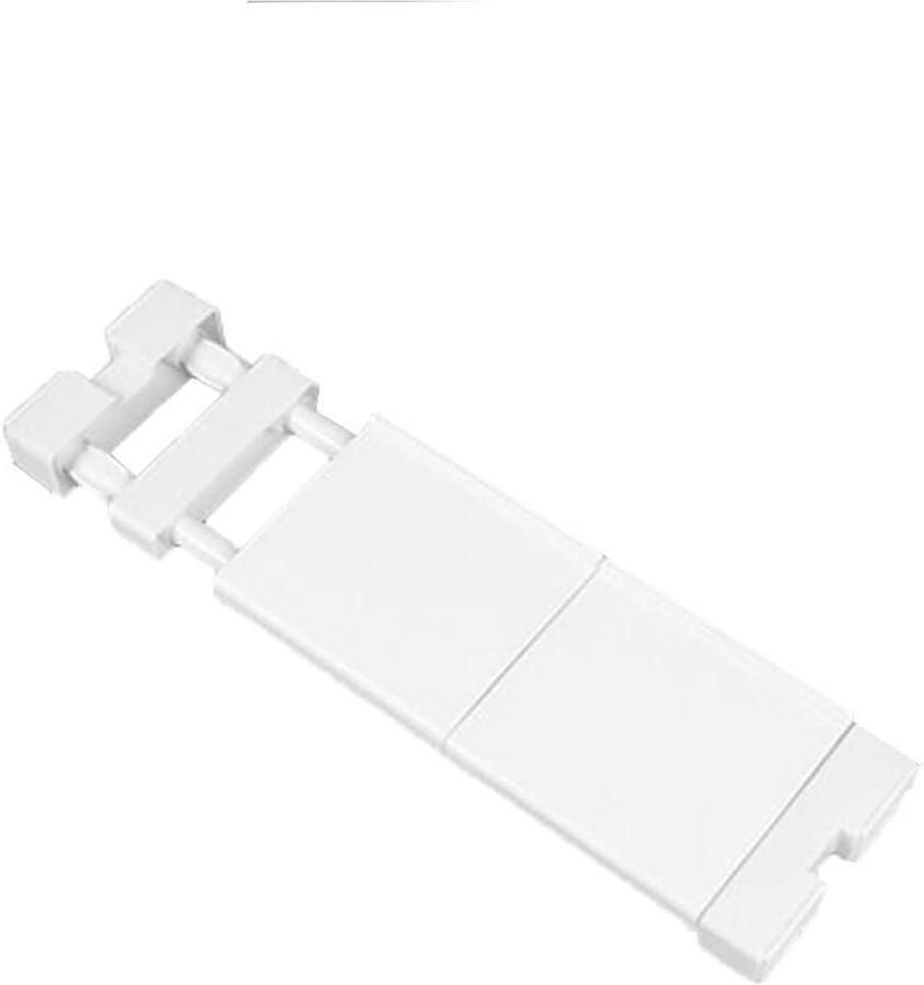 Uitschuifbare smalle kast met plank verdeler staaf en verstelbare organisatie voor opbergruimte in kleine ruimtes wit